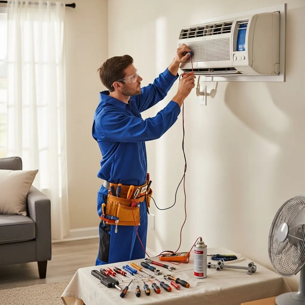 Saruhanlı Eminçelik Eminçelik klima gaz dolumu ve bakım – Enerji verimliliği artırıldı. - Teknik servis örneği